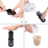 NNEDSZ Coffee Maker Red Dot Award Winner Portable Espresso Cappuccino Quick Cold Brew Manual Coffee Maker Machines All in One - Black