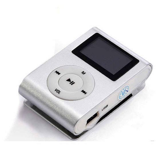 NNEDSZ Mini Clip 8G MP3 Music Player With USB Cable & Earphone Silver