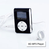 NNEDSZ Mini Clip 8G MP3 Music Player With USB Cable & Earphone Silver
