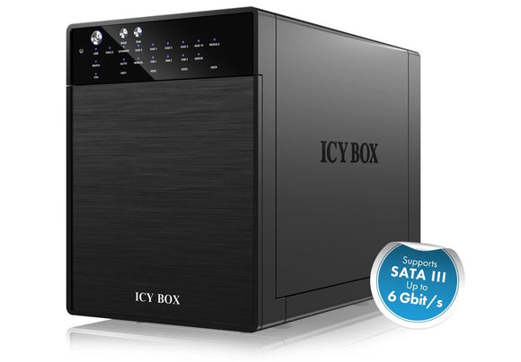 NNEDSZ 4 bay RAID System for 3.5 SATA I / II / III hard disks with USB 3.0 and eSATA (IB-RD3640SU3)
