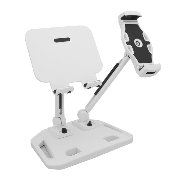 NNEDSZ Universal and Adjustable Double Arm Stand Holder White