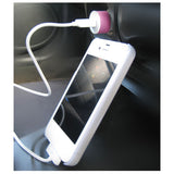 NNEDSZ Car Charger for iPad & Smart Phone 5V 2.1A with MFI Cable - Pink (HKB01005021-0B)
