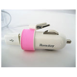 NNEDSZ Car Charger for iPad & Smart Phone 5V 2.1A with MFI Cable - Pink (HKB01005021-0B)
