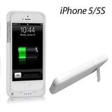 NNEDSZ  Battery Portable Charger Case For iPhone 5 5S white color