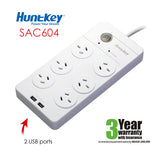 NNEDSZ  Power Board (SAC604) with 6 sockets and 2 USB ports