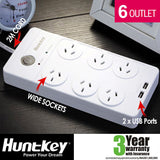 NNEDSZ  Power Board (SAC604) with 6 sockets and 2 USB ports