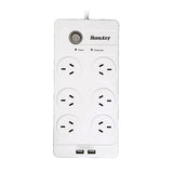 NNEDSZ  Power Board (SAC604) with 6 sockets and 2 USB ports