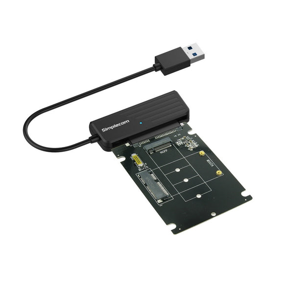 NNEDSZ SA225 USB3.0 to mSATA  M.2 (NGFF B Key) 2 In 1 Combo Adapter