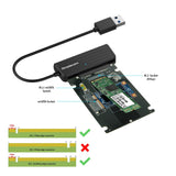 NNEDSZ SA225 USB3.0 to mSATA  M.2 (NGFF B Key) 2 In 1 Combo Adapter