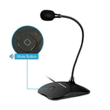NNEDSZ UM350 Plug and Play USB Desktop Microphone with Flexible Neck and Mute Button