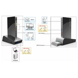 NNEDSZ USB3.0 Multi-task Dual Video  Docking Station with HDD Docking Base