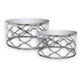NNEDSZ Stainless Steel Coffee Table - Silver (Set of 4)