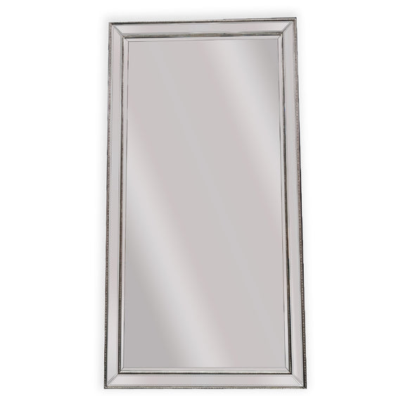 NNEDSZ Silver Beaded Framed Mirror - X Large 190cm x 100cm