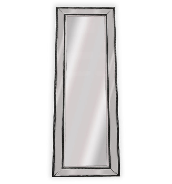 NNEDSZ Medium Black Beaded Framed Mirror - 70cm x 170cm