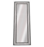 NNEDSZ Medium Black Beaded Framed Mirror - 70cm x 170cm