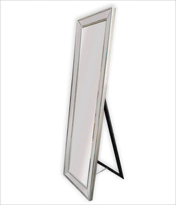 NNEDSZ Silver Beaded Framed Mirror - Free Standing 50cm x 170cm