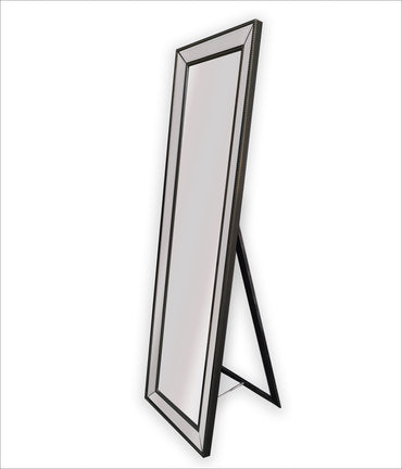 NNEDSZ Black Beaded Framed Mirror - Free Standing 50cm x 170cm