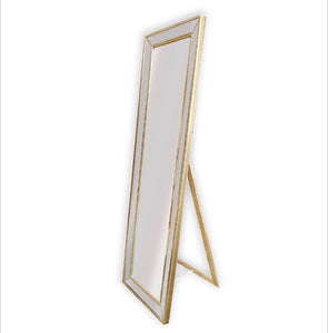 NNEDSZ Gold Beaded Framed Mirror - Free Standing 50cm x 170cm