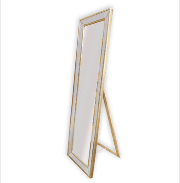 NNEDSZ Gold Beaded Framed Mirror - Free Standing 50cm x 170cm