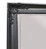 NNEDSZ French Provincial Ornate Mirror - Black - Medium 70cm x 170cm