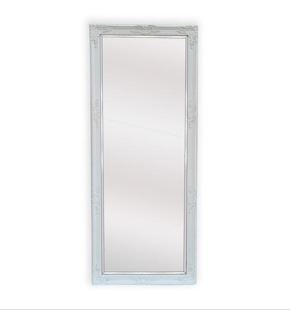 NNEDSZ French Provincial Ornate Mirror - White - Medium 70cm x 170cm
