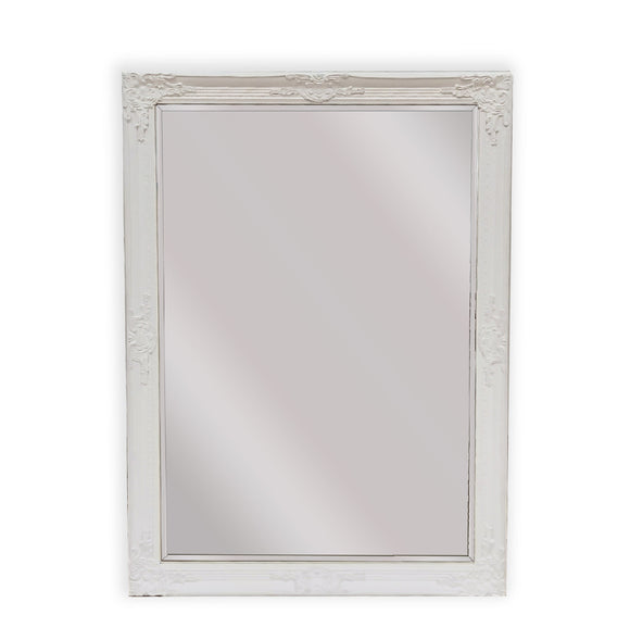 NNEDSZ French Provincial Ornate Mirror - White - Small 80cm x 110cm