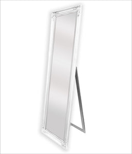 NNEDSZ French Provincial Ornate Mirror - White - Free Standing 50cm x 170cm