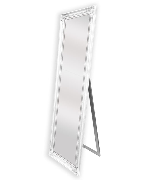 NNEDSZ French Provincial Ornate Mirror - White - Free Standing 50cm x 170cm