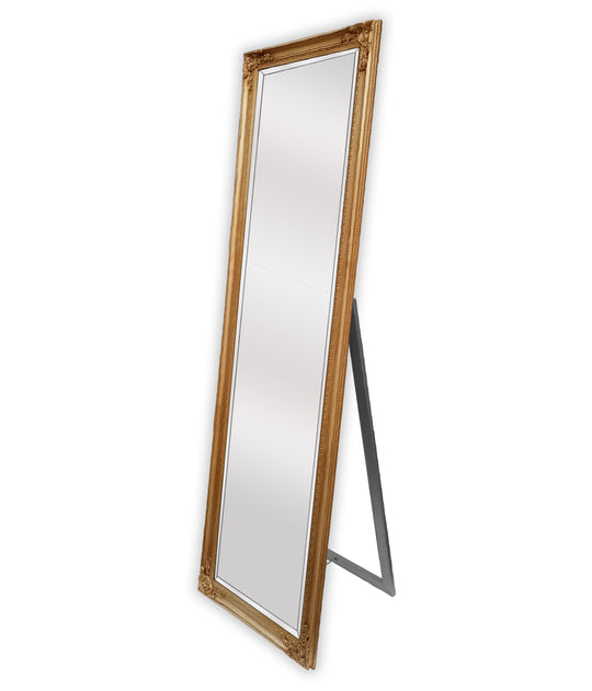 NNEDSZ French Provincial Ornate Mirror - Gold - Free Standing 50cm x 170cm