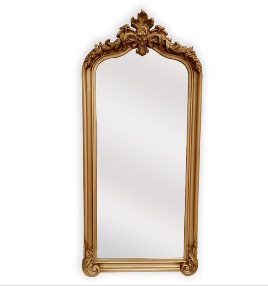 NNEDSZ Arch French Provincial Ornate Mirror - Antique Champagne