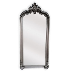 NNEDSZ Arch French Provincial Ornate Mirror - Antique Silver