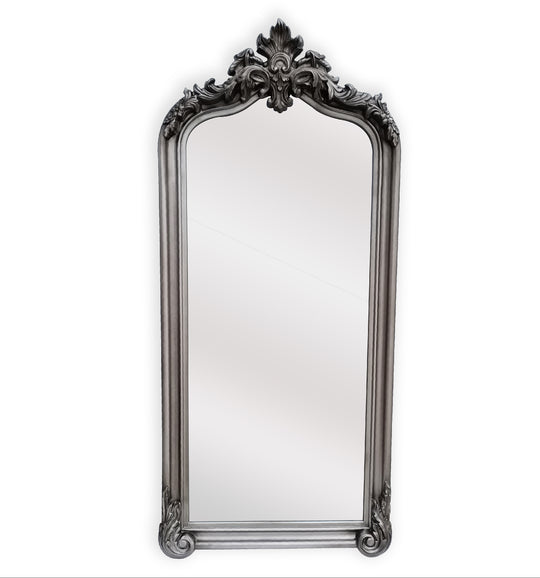 NNEDSZ Arch French Provincial Ornate Mirror - Antique Silver
