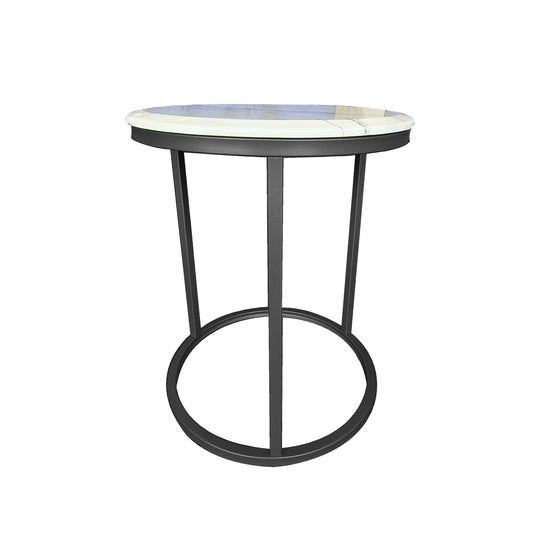 NNEDSZ Kelly Side Table - White on Black - 45cm