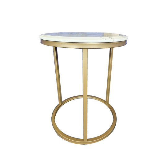 NNEDSZ Kelly Side Table - White on Champagne - 45cm