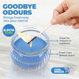 NNEDSZ Perfect Scent 12PCE Cool Breeze Scented Fragrant Candle Glass Holder 6.5cm