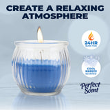 NNEDSZ Perfect Scent 12PCE Cool Breeze Scented Fragrant Candle Glass Holder 6.5cm