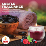 NNEDSZ Perfect Scent 12PCE Wild Berries Scented Fragrant Candle Glass Holder 6.5cm