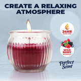 NNEDSZ Perfect Scent 12PCE Wild Berries Scented Fragrant Candle Glass Holder 6.5cm