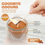 NNEDSZ Perfect Scent 12PCE Cinnamon Scented Fragrant Candle Glass Holder 6.5cm