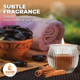 NNEDSZ Perfect Scent 12PCE Cinnamon Scented Fragrant Candle Glass Holder 6.5cm