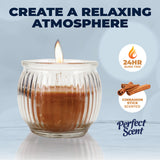 NNEDSZ Perfect Scent 12PCE Cinnamon Scented Fragrant Candle Glass Holder 6.5cm