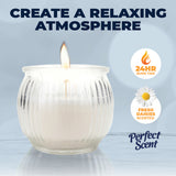 NNEDSZ Perfect Scent 12PCE Fresh Daisies Scented Fragrant Candle Glass Holder 6.5cm