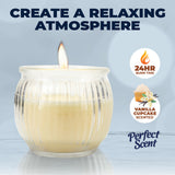 NNEDSZ Perfect Scent 12PCE Vanilla Scented Fragrant Candle Glass Holder 6.5cm