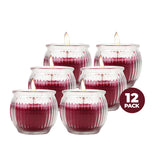 NNEDSZ Perfect Scent 12PCE Black Cherry Scented Fragrant Candle Glass Holder 6.5cm