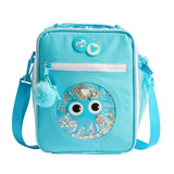 NNEDSZ Tinc Tonkin Sequin Adventure Satchel Lunch Bag (Blue)