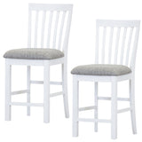 NNEDSZ Laelia Tall Bar Chair Stool Set of 2 Solid Acacia Wood Coastal Furniture - White
