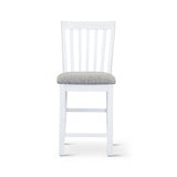 NNEDSZ Laelia Tall Bar Chair Stool Set of 4 Solid Acacia Wood Coastal Furniture - White