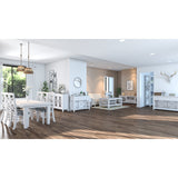 NNEDSZ Daisy Tall Bar Chair Stool Set of 2 Solid Acacia Wood Hampton Furniture - White