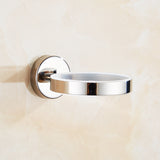 NNEDSZ Toilet Brush Holder Wall Mount Rustproof Frosted Glass for Bathroom