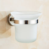 NNEDSZ Toilet Brush Holder Wall Mount Rustproof Frosted Glass for Bathroom